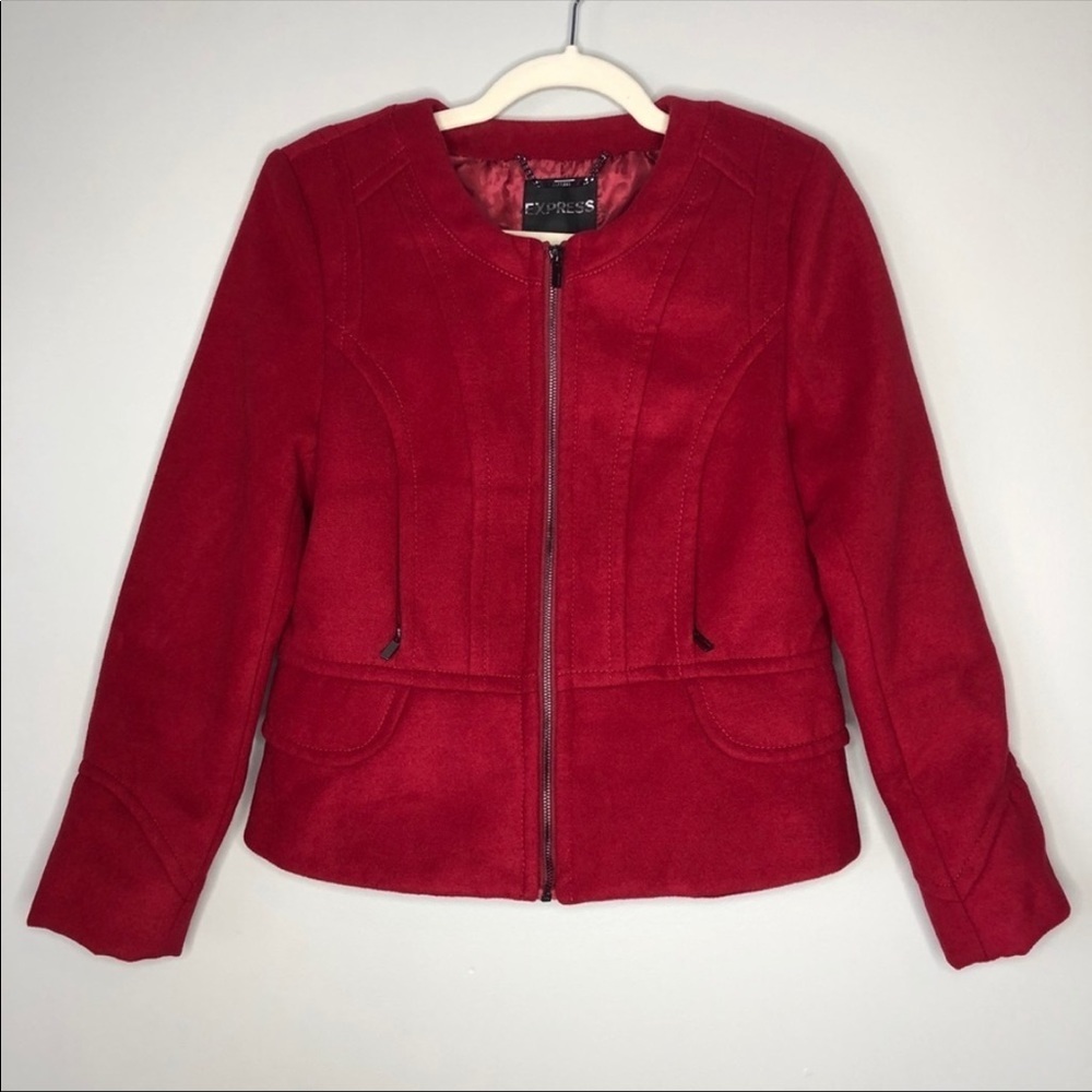 Express Red Structured Jacket - image 5